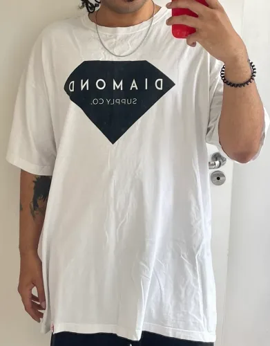 Camiseta branca plus size G3 Diamond