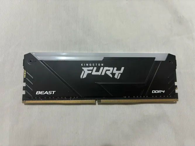Memória Ram Kingston Fury Beast DDR4, RGB, 16GB, 3200MHz, Preto, KF432C16BB2A/16