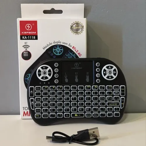 MINI TECLADO SEM FIO RECARREGAVEL