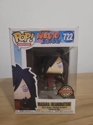 Funko pop Naruto Madara Uchiha reanimado edição especial na caixa