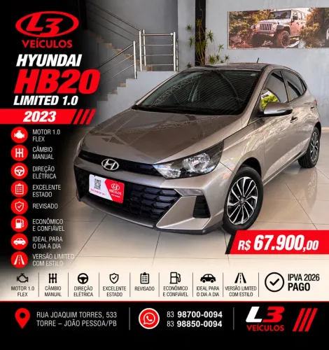 Hyundai HB20 Limited 1.0 Flex 12V Mec. 2023