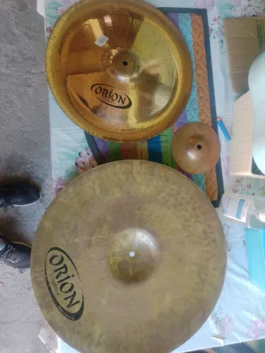 Prato de bateria China 16, ride condução 22 e splash 6