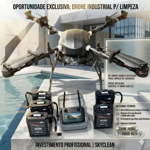 DRONE DE LAVAGEM DE FACHADAS