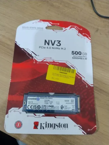 NV3 SSD KINGSTON NV3, 500GB LACRADO NOVO.