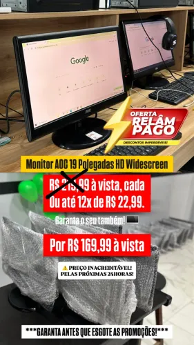 Monitor AOC 19 Polegadas HD Widescreen