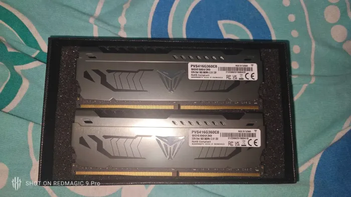 Memória RAM Patriot Viper Steel DDR4 32GB (2x16GB) 3600MHz - Na Caixa / Estado de Novo!