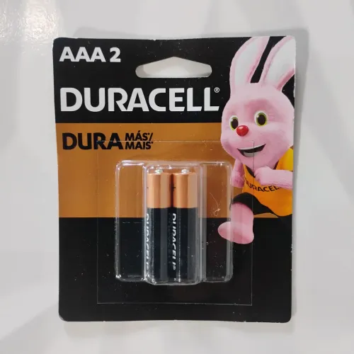 Pilhas Alcalinas Duracell AAA Palito (Pacote com 2 Unidades) - Novas / Lacradas