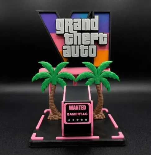 Suporte Porta Controle Gamer GTA 6 - Impressão 3D