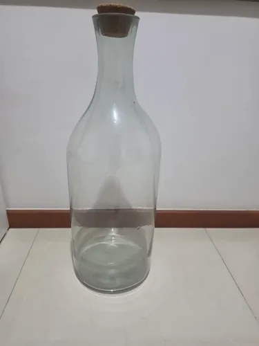 Garrafão vidro espesso com tampa de cortiça (porta rolhas)