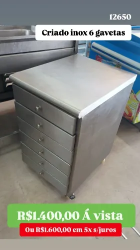CRIADO 6 GAVETAS INOX USADO