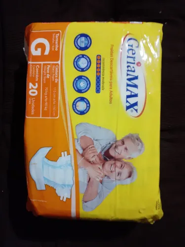 Fralda Geriátrica GeriaMAX Tamanho G - Pacote com 20 unidades