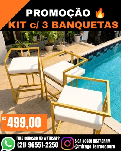 Jogo de Banquetas 