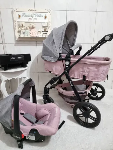 Carrinho Moisés com bebê conforto estava como novo belissimo kit 