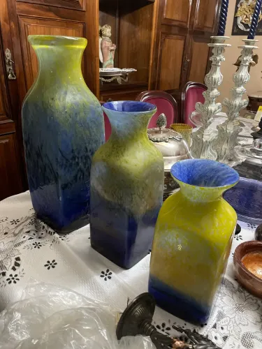 Trio de Murano Nacional cristal São Marcos
