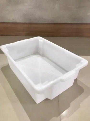 Bandeja plástica para manuseio de alimentos