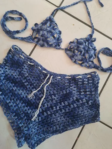 Conjunto crochê praia
