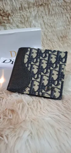 carteira christian dior monograma azul nova