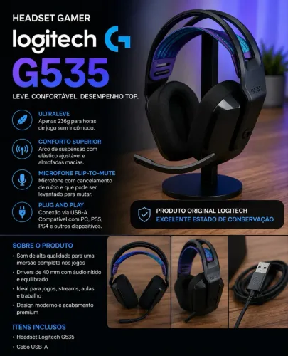 HeadSet Gamer Logitech G535