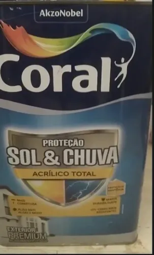 tinta acrílica coral sol e chuva cor azul frança valor na loja passa de 1.100, 00 reais