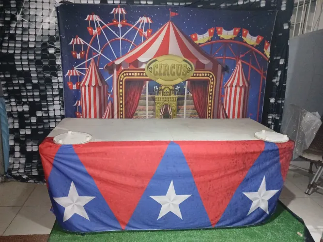 CIRCO ?  PAINEL  E FRENTE DE MESA FEDTS INFANTIL 
