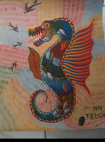 Chico da silva têmpera sobre papel