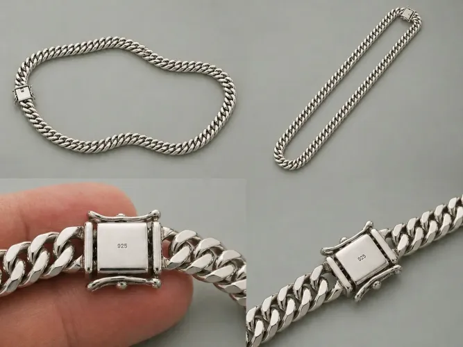 Corrente de prata 925,Modelo grumet