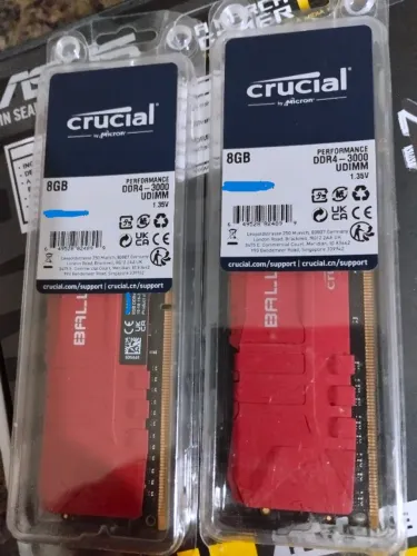 Memória RAM Ballistix 16GB (2x8GB) DDR4 3000MHz CL15/16