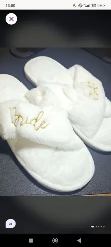 Pantufa noiva feminina shein tamanho 38/39