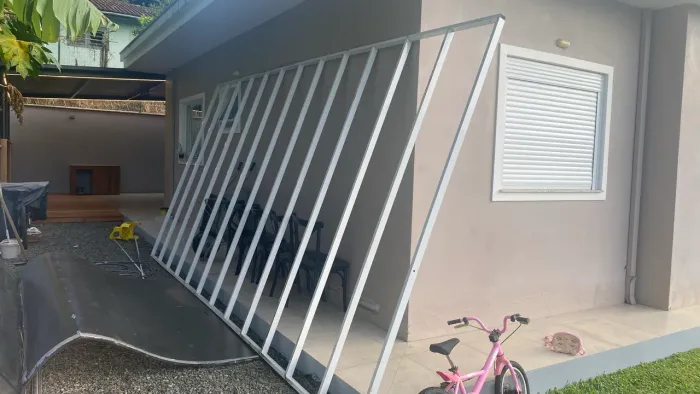 Estrutura em aluminio para pergolado, cobertura de garagem. Ótimo para geminado
