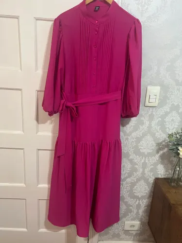 Vestido em crepe pink