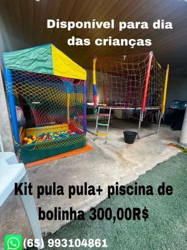 Pula pula e piscina de bolinhas