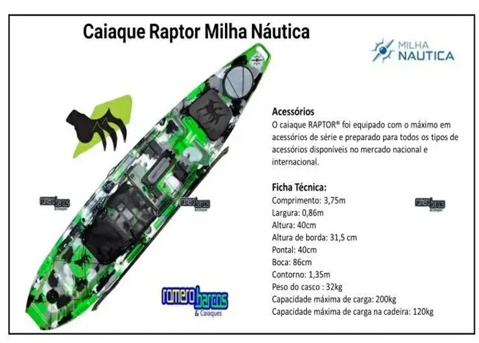 CAIAQUE RAPTOR MILHA NAUTICA ZERO
