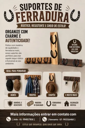 Vende-se suporte de chapéu de ferradura