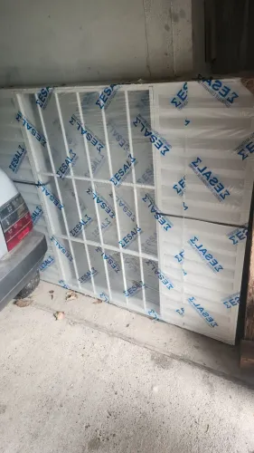 Janelas alumínio 6 folhas com grade e vidro novas