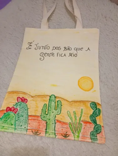 Ecobag pintada a mão 