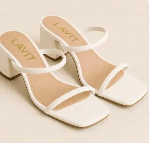 Sandália bloco com salto