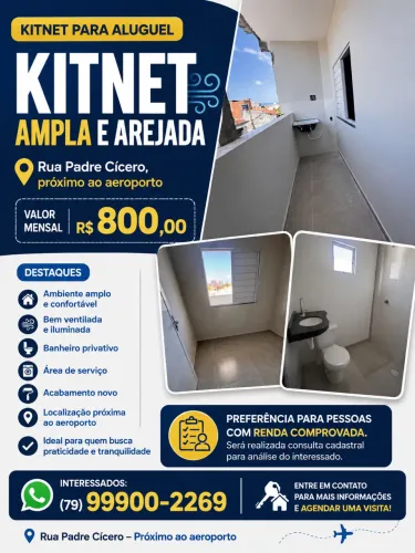 Kitnet disponível dia 15/09