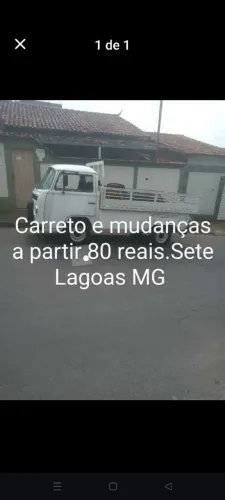 Carreto e mudanças a partir de 80 reais.Sete Lagoas MG 