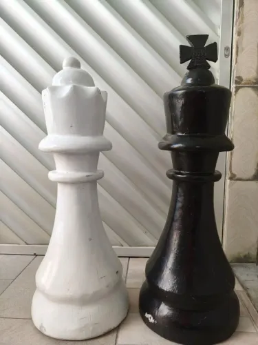 Peças de jogo de Xadrez em tamanho grande