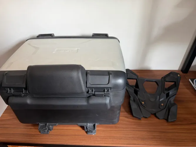 Baú top case vario original BMW + suporte