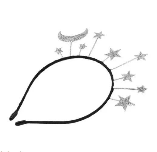 Tiara com lua e estrelas carnaval