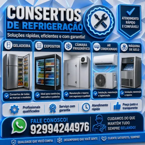 Conserto de Geladeira, Ar Condicionado e Máquina de Lavar