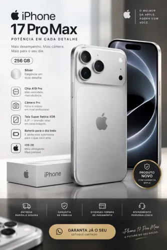 iPhone 17 pro Max Silver Novo