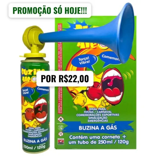 Buzina Brasil a gás 