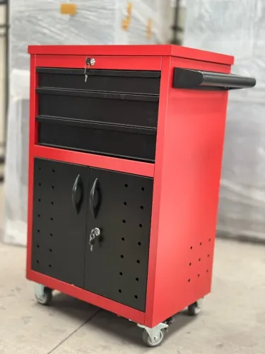 Carrinho Industrial Pro 3 gavetas e 2 portas - Direto da Fábrica
