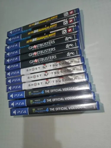 Kit 12 Jogos Ps4 Ghost Tsushima GhostBusters Borderlands Monster Energy