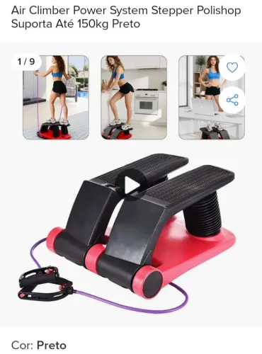 Air Climber da Polishop é um simulador de caminhadar e stepper compacto