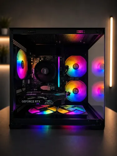 PC Gamer AMD Ryzen 5 5500 RTX MSI 5060 8GB A520M 16GB DDR4 SSD NVMe 512GB Fonte 600W