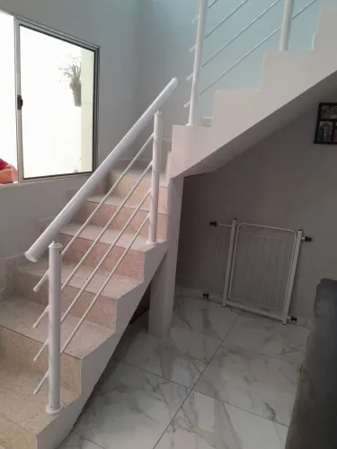 Guarda Corpo para escada em Aluminio Tubular 