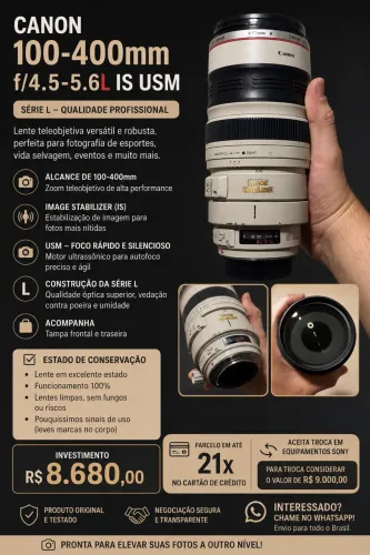 Lente canon 100-400mm L